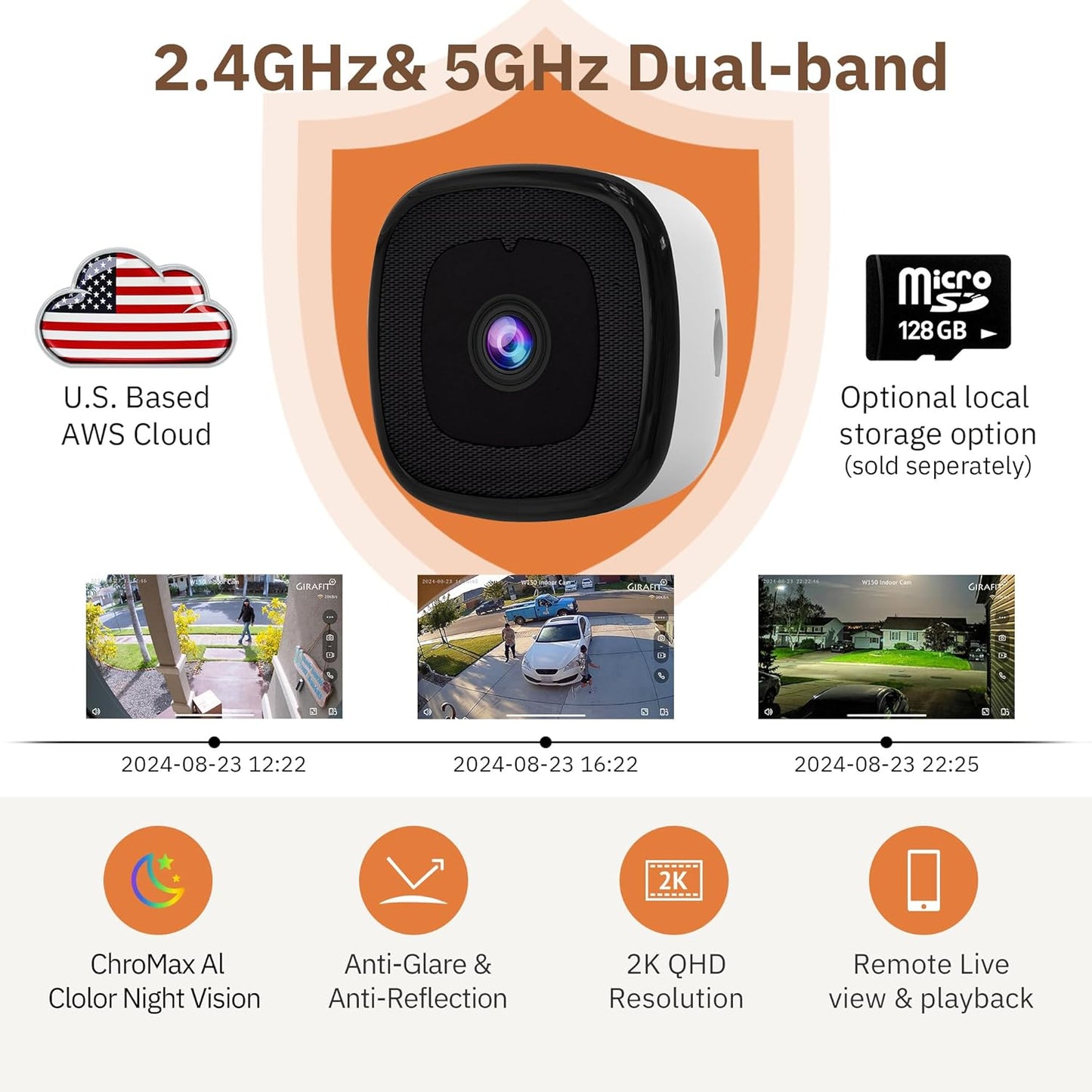 ChroMax 3MP 2K Dual-Band Indoor Security Cam