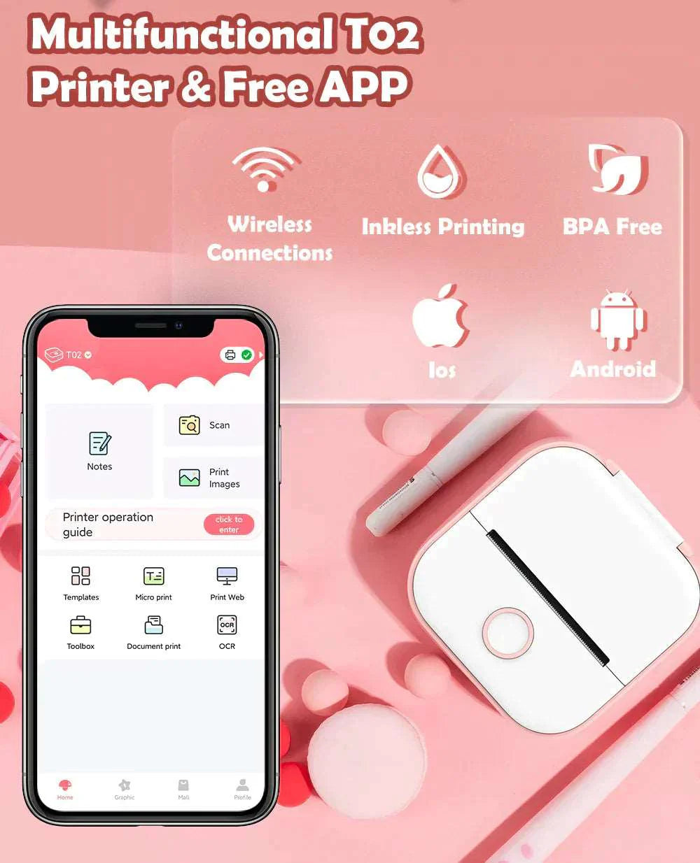 Inkless Sticker Printer