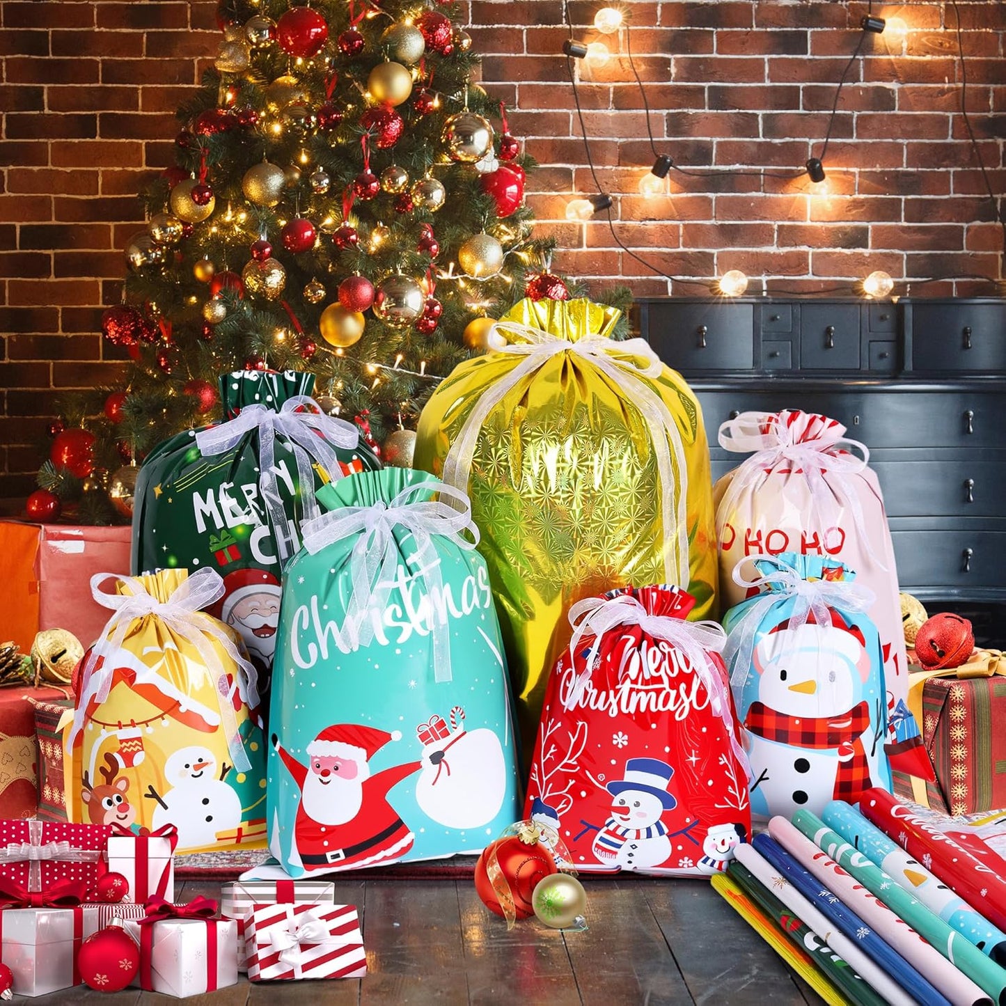 Christmas Foil Gift Bags(20 pcs)