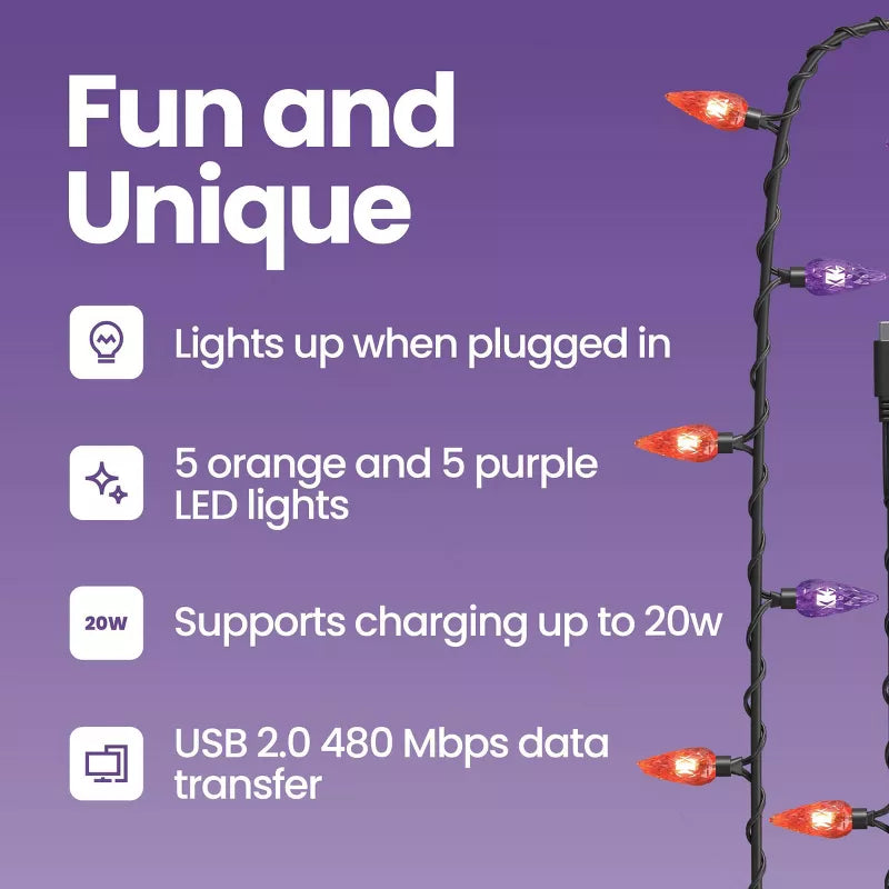 Spooky Light up USB-C Cable