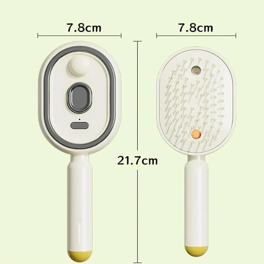Rechargeable 3 in 1 Hair Straightener Brush with Detangling Comb
