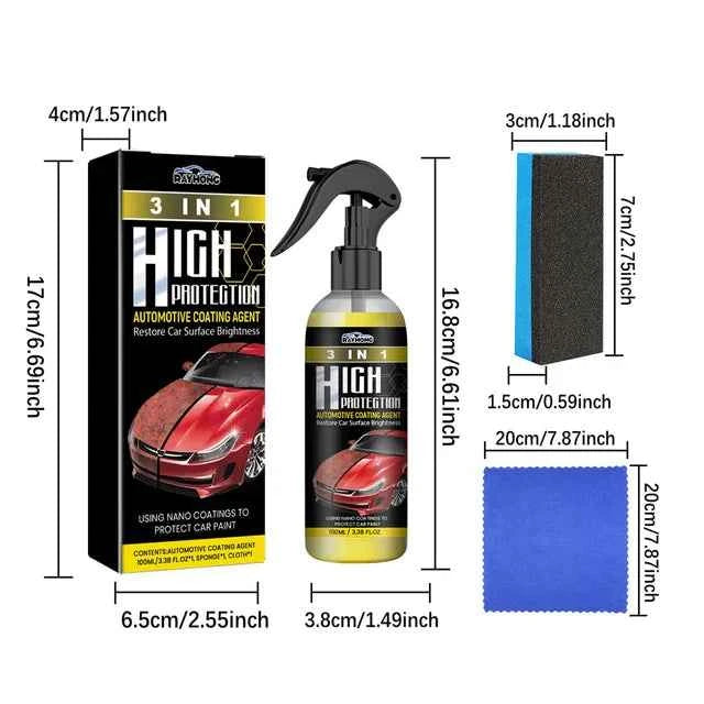 3 in 1 Ceramic Coating Polish Spray.