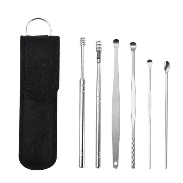 Metal Spring Ear Cleaner Spring Ear Wax Cleaner Set - Complete Tool Set for Effective Ear ...