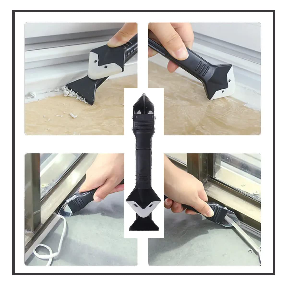 9 in 1 Silicone Caulking Finishing Tools - Silicone Sealant Grout Finishing Mould Scraper Remover Trowel for Bathroom Kitchen Window Sink Joint Corner