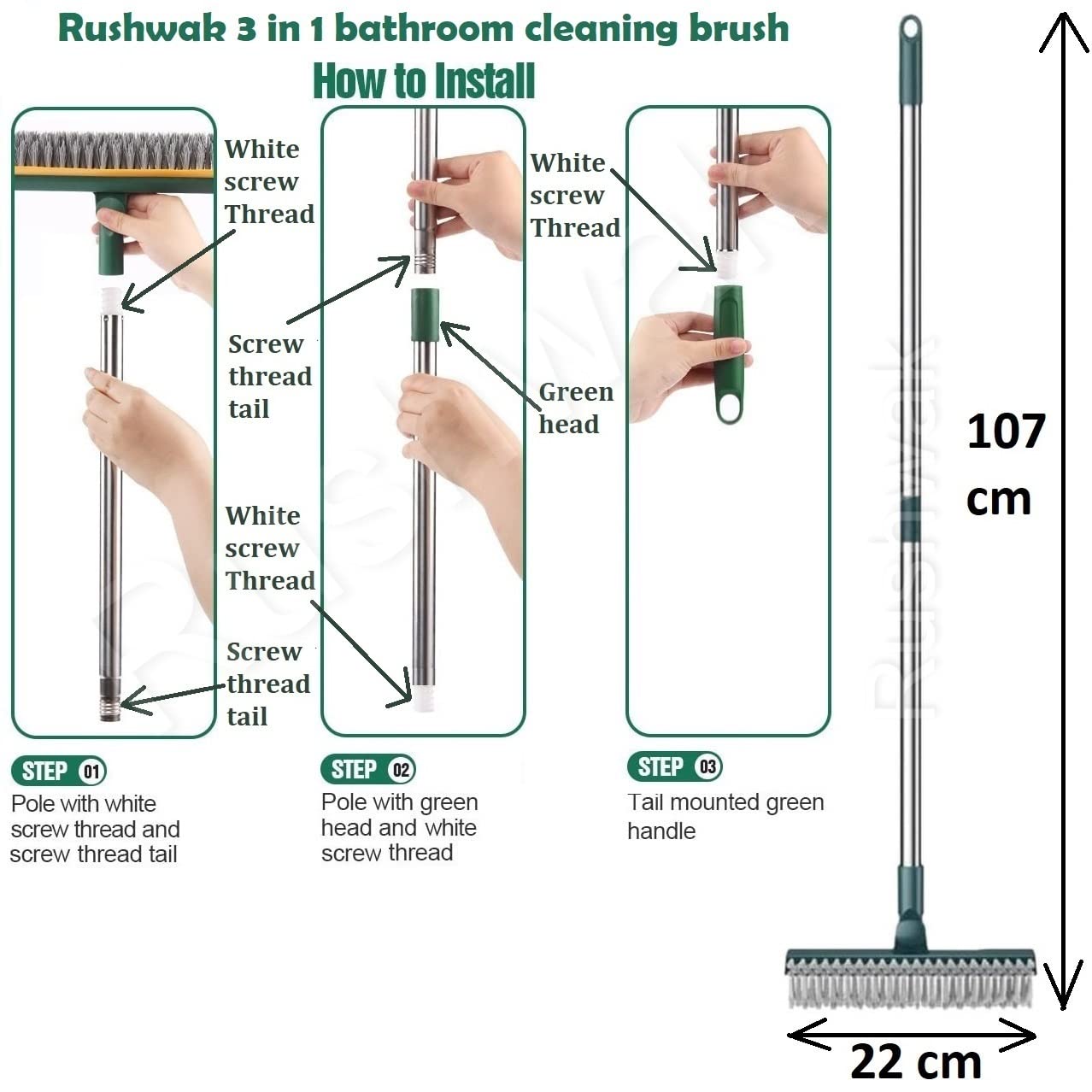 3 in 1 Cleaning Brush (180° Rotate)