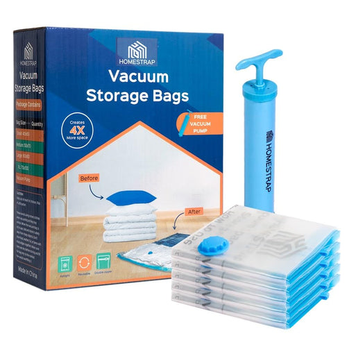 HomeStrap Vacuum Storage Bags with Pump Pack