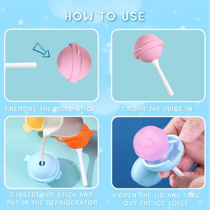 Lollipop Ice Cream Maker, Homemade Popsicle Molds