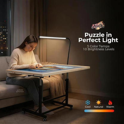 Puzzle Table with LED Light (Grey-led, Large-2000pcs)