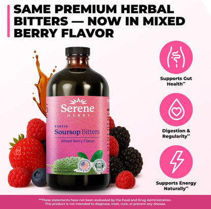 🌿 Soursop Bitters Herbal Formula - Serene Herbs Vitality 15™ 15-in-1 Premium Wellness Solution