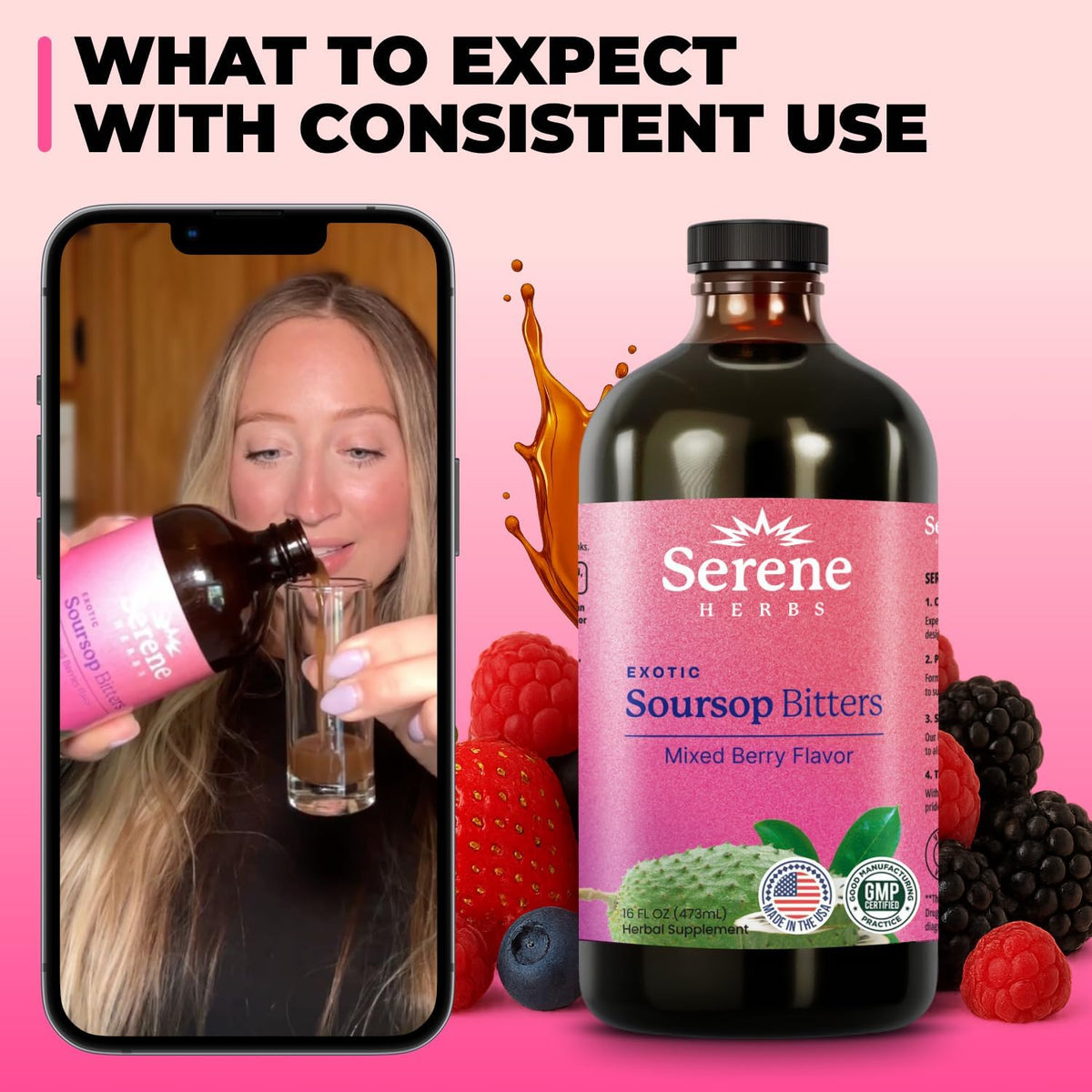 🌿 Soursop Bitters Herbal Formula - Serene Herbs Vitality 15™ 15-in-1 Premium Wellness Solution