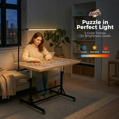 Puzzle Table with LED Light (Grey-led, Large-2000pcs)