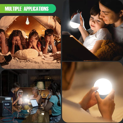 2 Pack Rechargeable LED Light Bulbs, 9W,60W Equivalent, Daylight 6000K