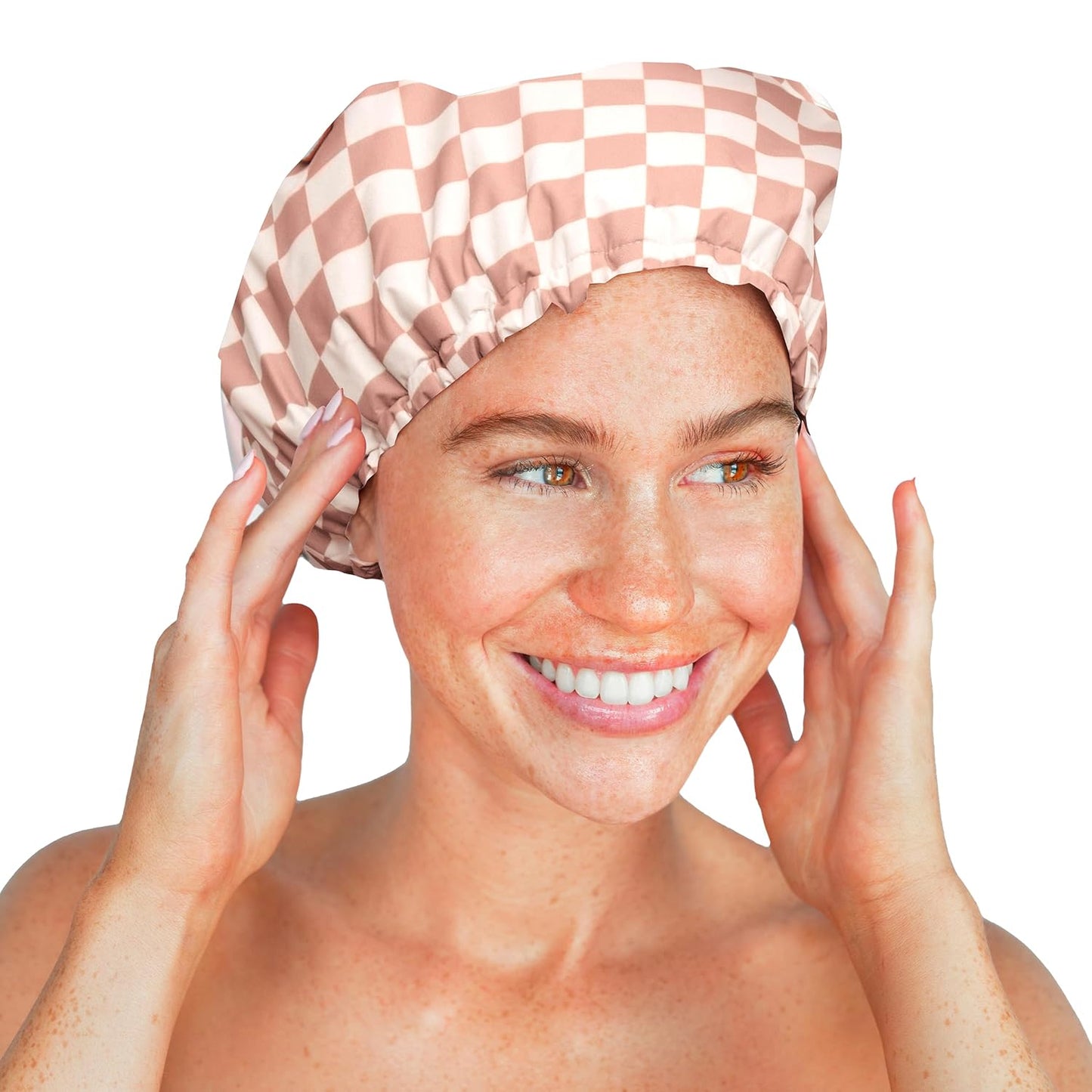 Luxury Shower Caps for Women Reusable Waterproof
