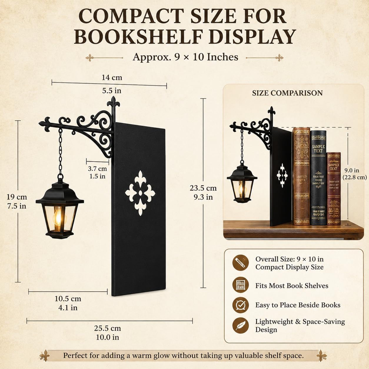 Lantern Bookshelf Lamp