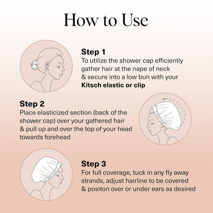 Luxury Shower Caps for Women Reusable Waterproof