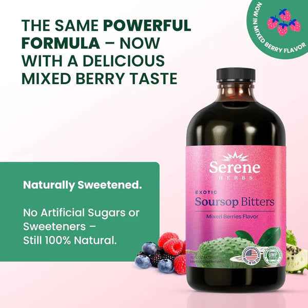 🌿 Soursop Bitters Herbal Formula - Serene Herbs Vitality 15™ 15-in-1 Premium Wellness Solution