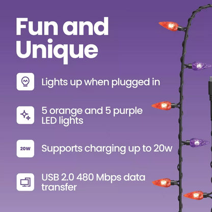 Spooky Light up USB-C Cable