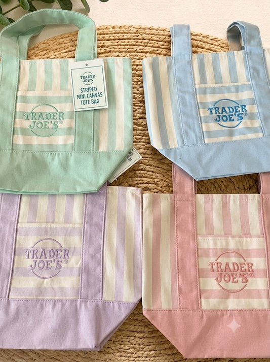 Trader Jo Tote Bag Pastel Stripes 2026(4 pcs)