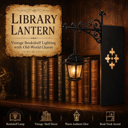 Lantern Bookshelf Lamp