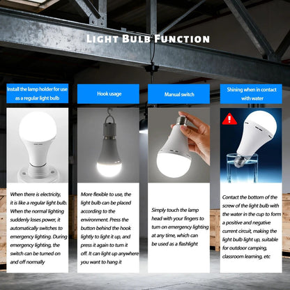 Auto-Backup LED Emergency Bulb E27 7W