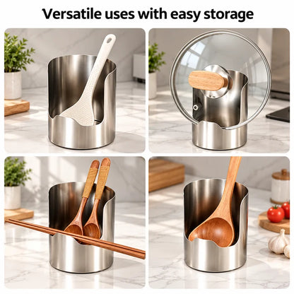 2 in 1 Stainless Steel Spoon Lid Holder
