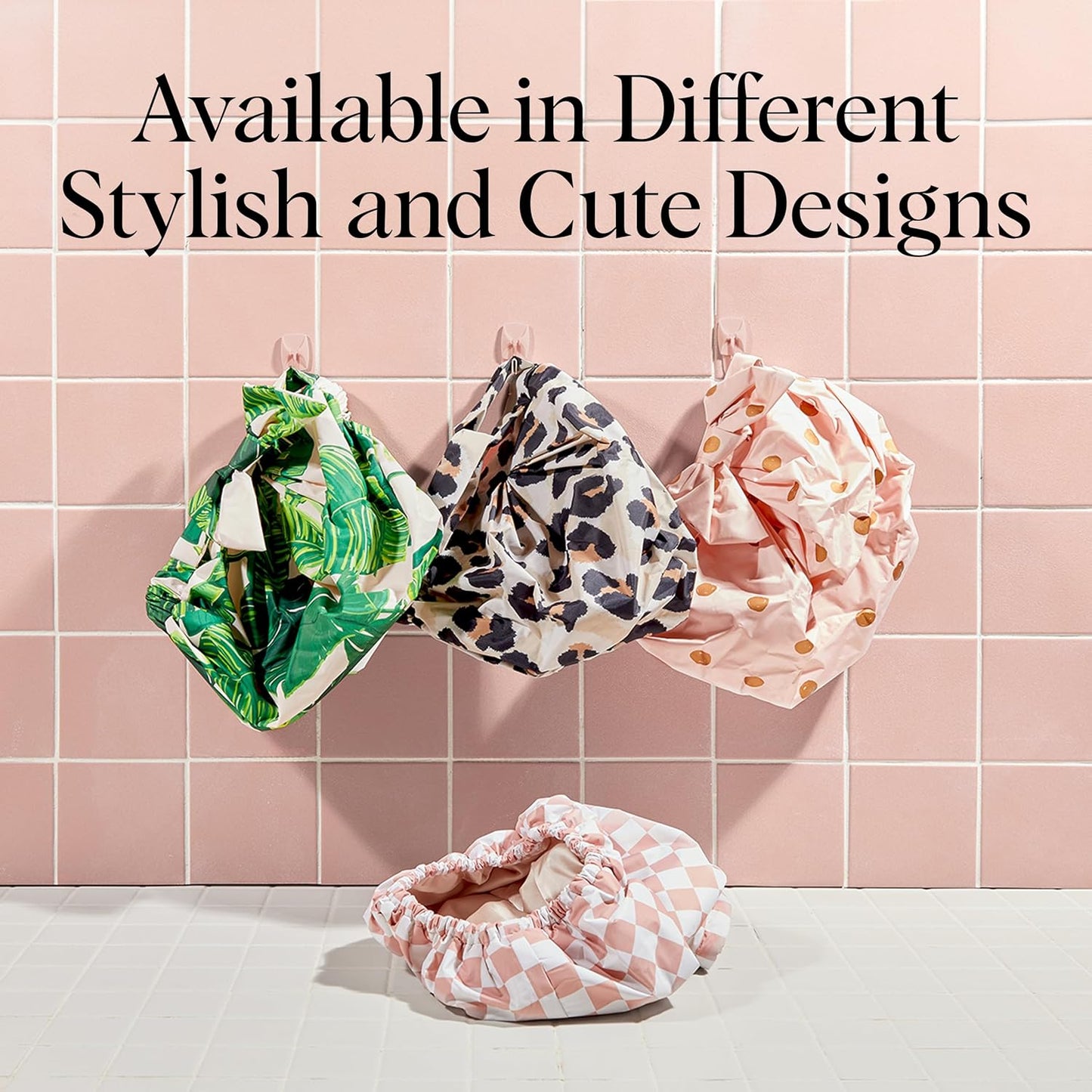 Luxury Shower Caps for Women Reusable Waterproof