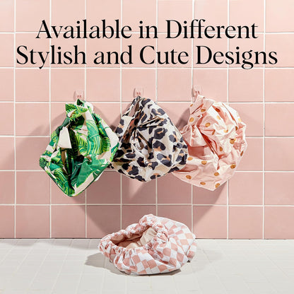 Luxury Shower Caps for Women Reusable Waterproof
