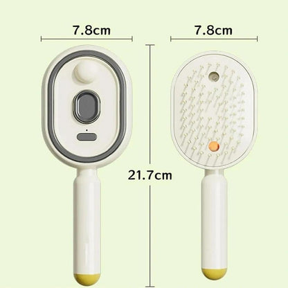 Rechargeable 3 in 1 Hair Straightener Brush with Detangling Comb