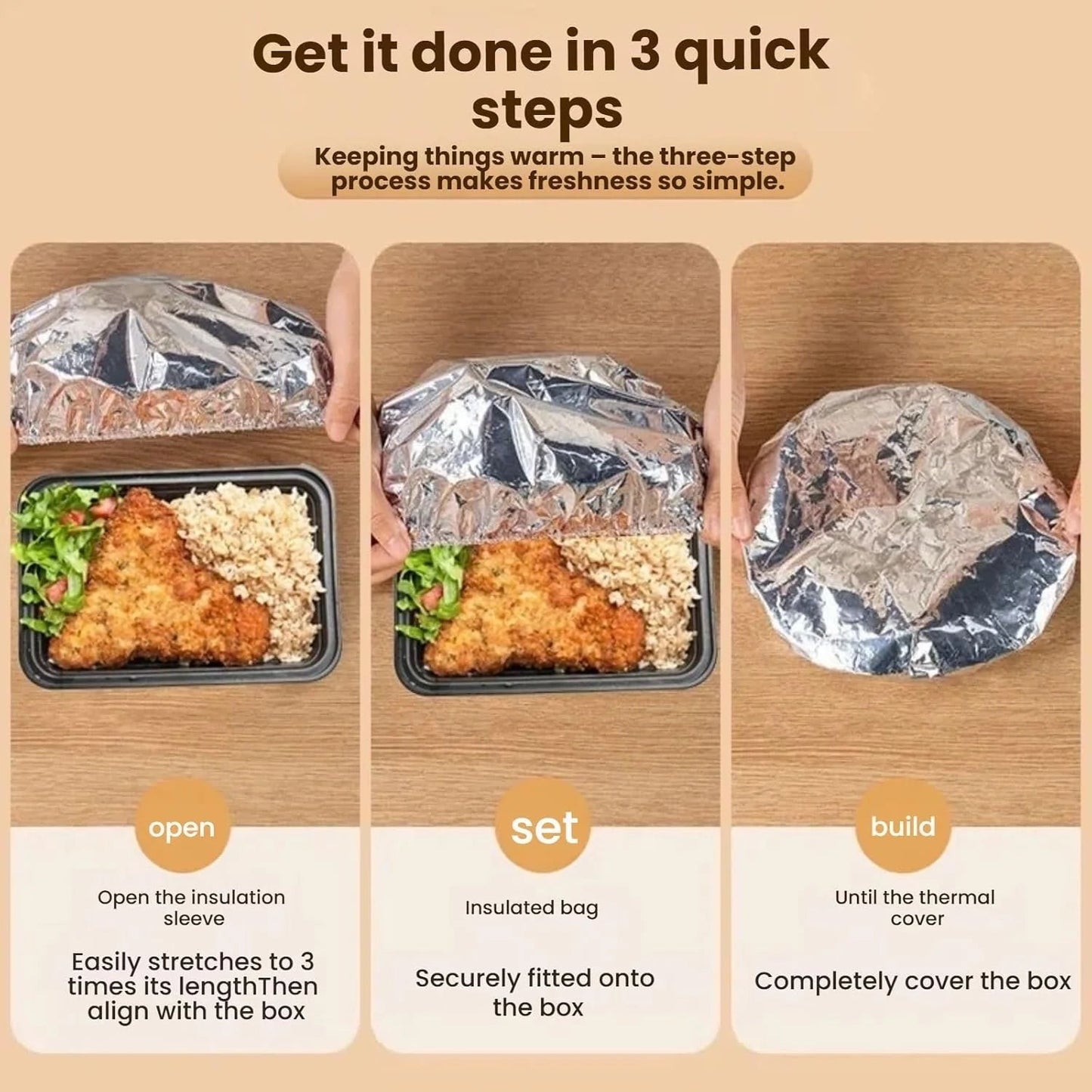 Reusable Aluminum Foil Food Covers (30 Pcs)