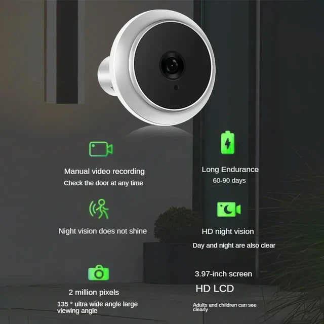 Smart WiFi Peephole Video Camera(Home Security)