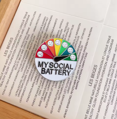 2025 Social Battery Status Brooch
