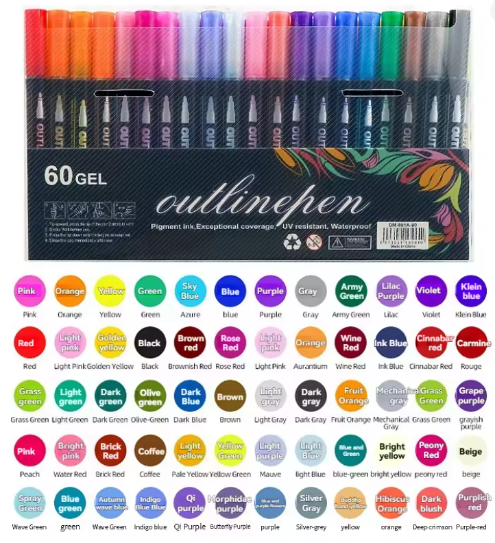 Glitter Outline Paint Markers