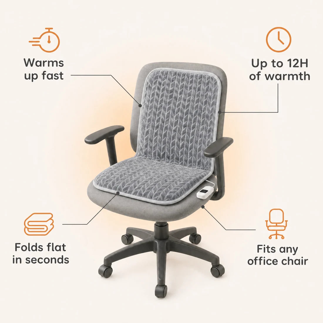 Toastie Seat – Heated Office Chair Pad