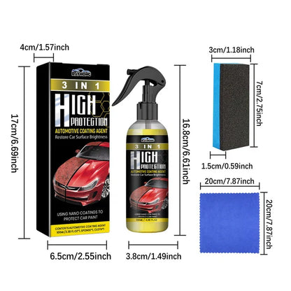 3 in 1 Ceramic Coating Polish Spray.